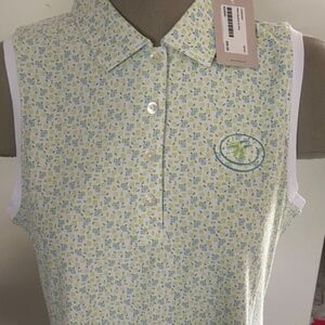 BMW Woman's Golf Shirt Peter Millar Castle Pines Spritzer Hummingbird NWT